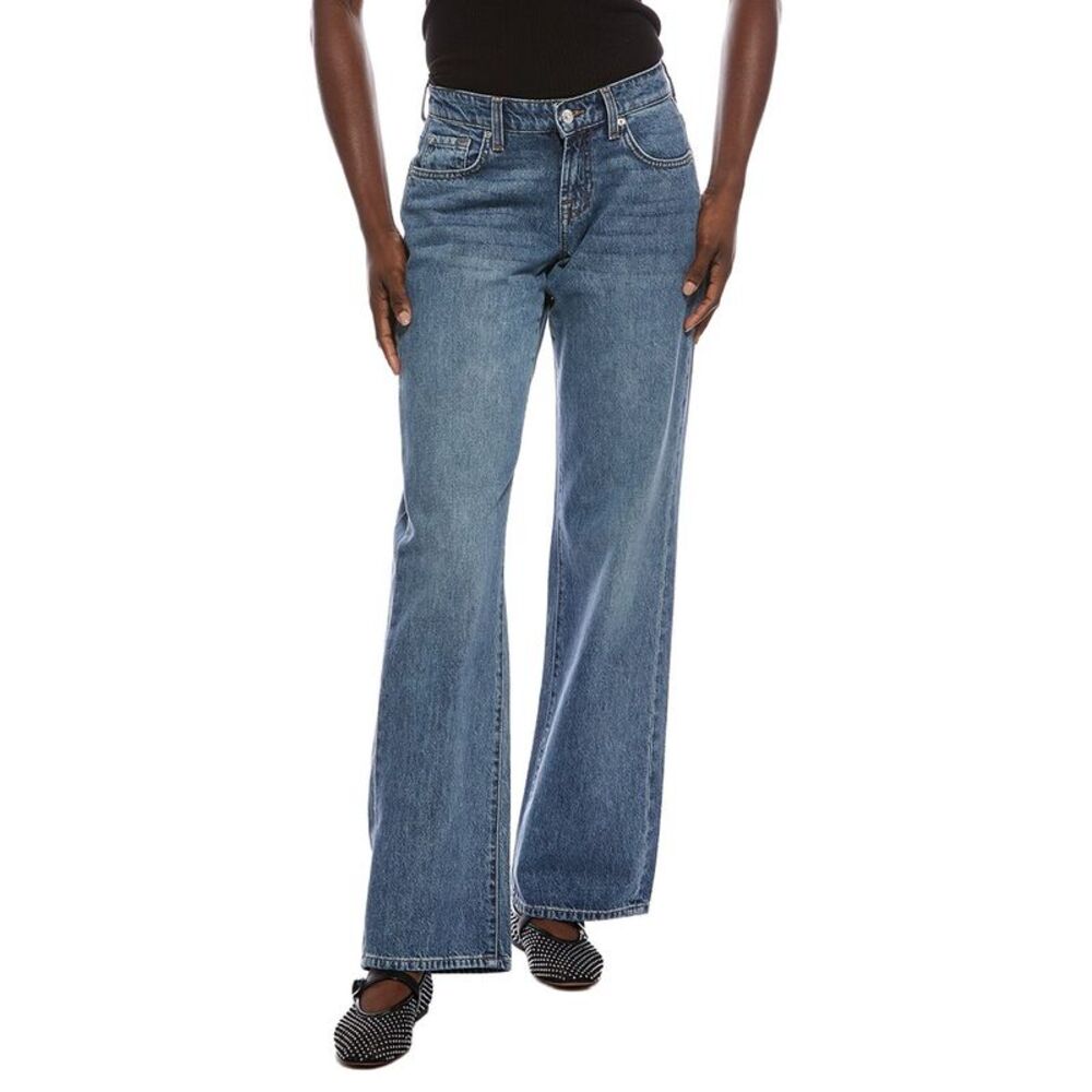 7 For All Mankind Womens  Low-Rise Macon Straight Jean, Blue